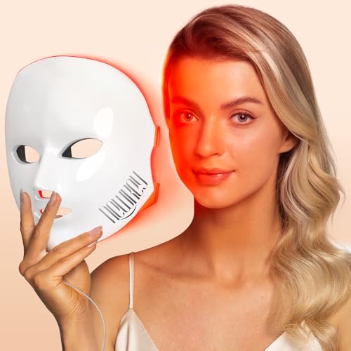 Masque Facial Anti-Âge à Lumière Rouge Claréa – 7 Modes, Appareil de Soin de la Peau