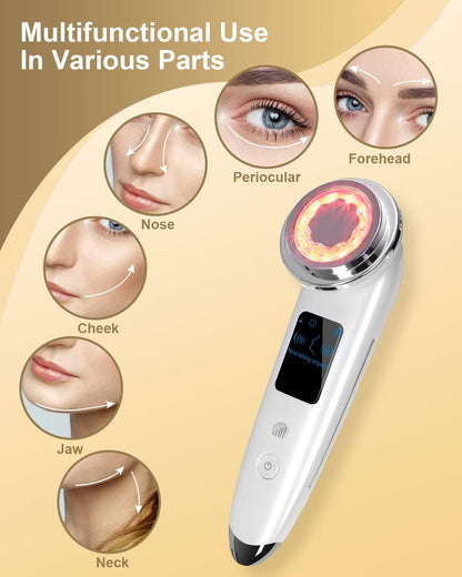 Baguette anti-âge Claréa à luminothérapie rouge – Appareil anti-âge 4-en-1 pour le visage et le cou
