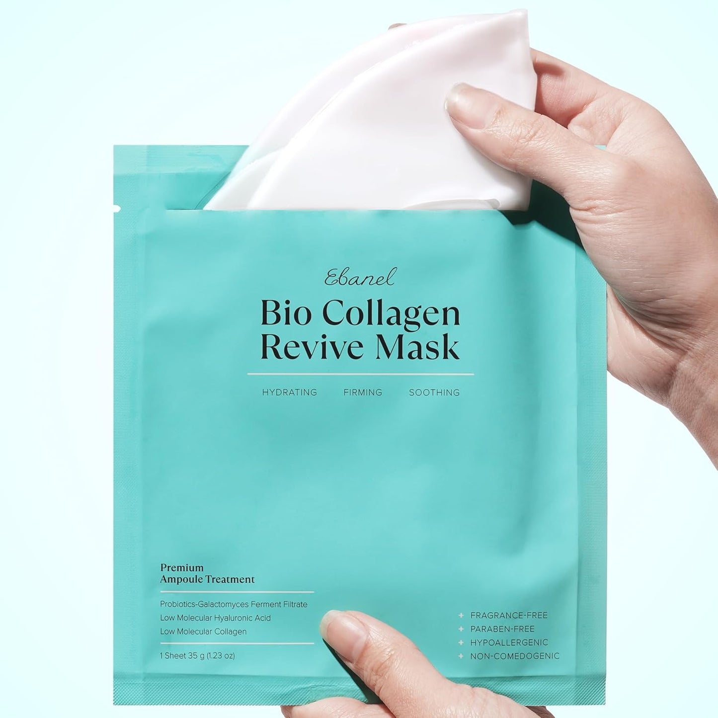 Masque visage bio au collagène, lot de 4 – Masques coréens hydratants pour une peau éclatante