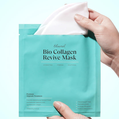 Masque visage bio au collagène, lot de 4 – Masques coréens hydratants pour une peau éclatante