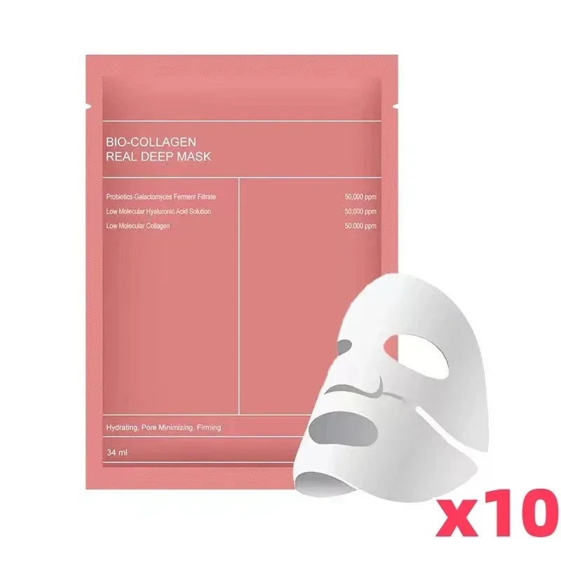 Masque Lifting Anti-Rides au Collagène Intense, Masque Facial au Collagène Nuit, Masque au Collagène Intense pour un Effet Lifting, Raffermissant et Hydratant