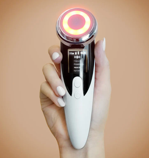 Baguette anti-âge Claréa à luminothérapie rouge – Appareil anti-âge 4-en-1 pour le visage et le cou