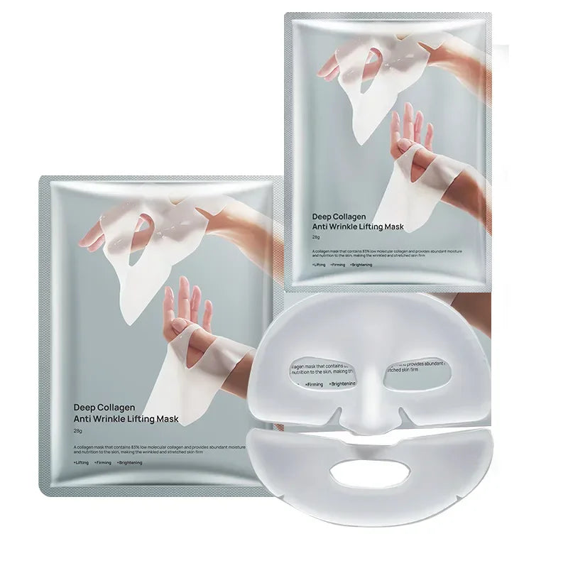 Masque Lifting Anti-Rides au Collagène Intense, Masque Facial au Collagène Nuit, Masque au Collagène Intense pour un Effet Lifting, Raffermissant et Hydratant