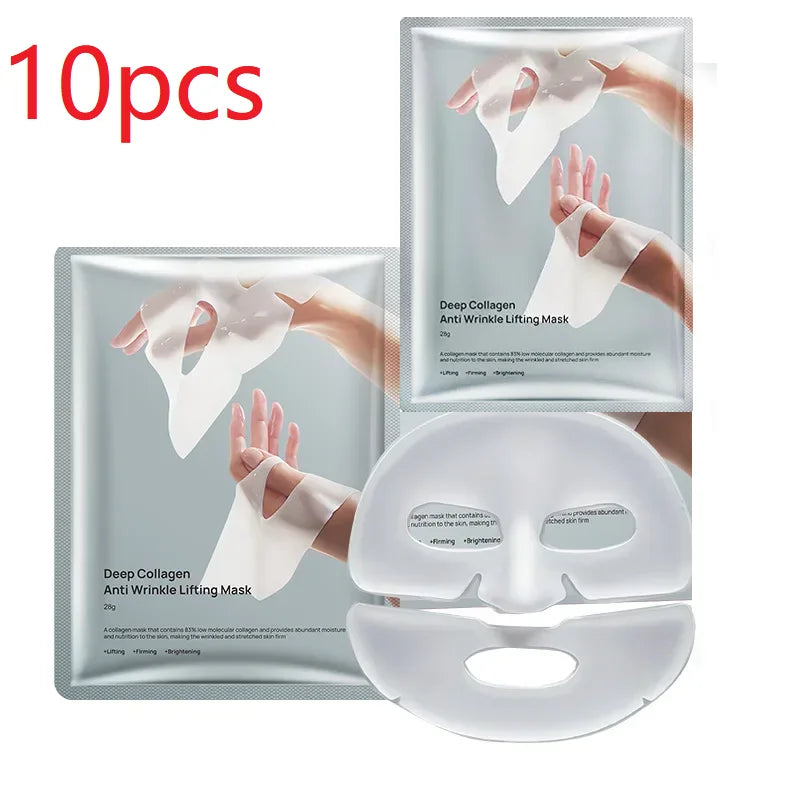 Masque Lifting Anti-Rides au Collagène Intense, Masque Facial au Collagène Nuit, Masque au Collagène Intense pour un Effet Lifting, Raffermissant et Hydratant