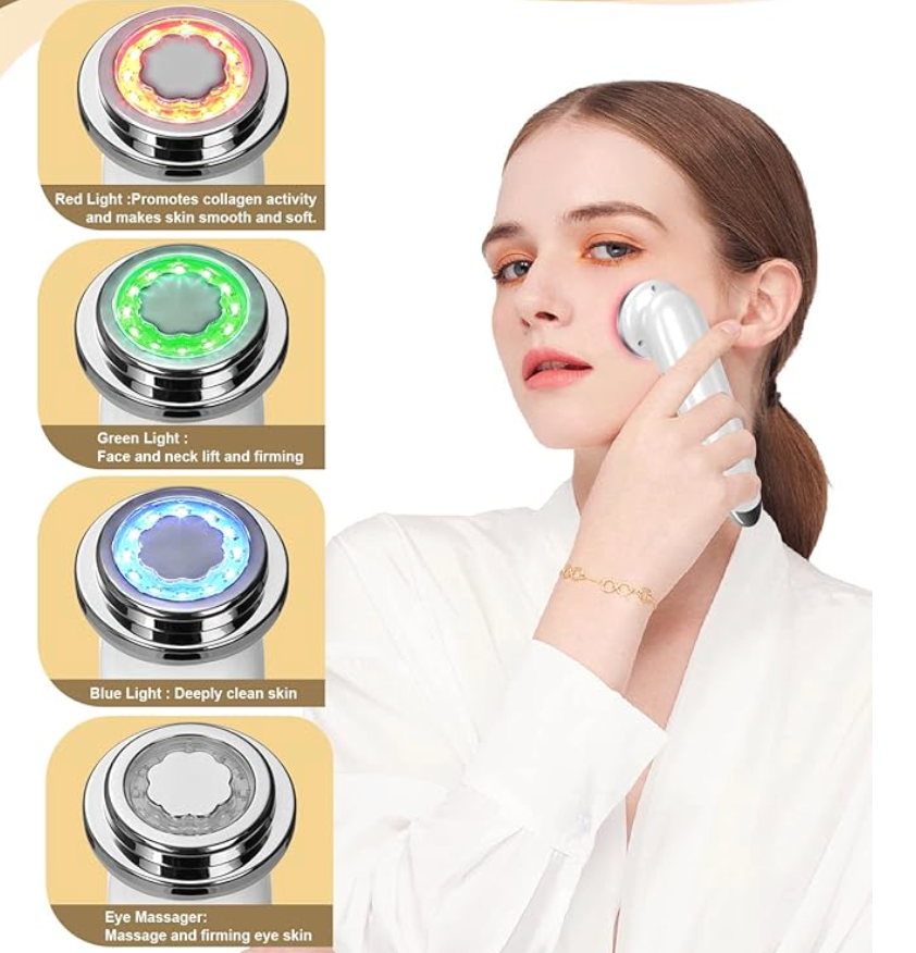 Baguette anti-âge Claréa à luminothérapie rouge – Appareil anti-âge 4-en-1 pour le visage et le cou